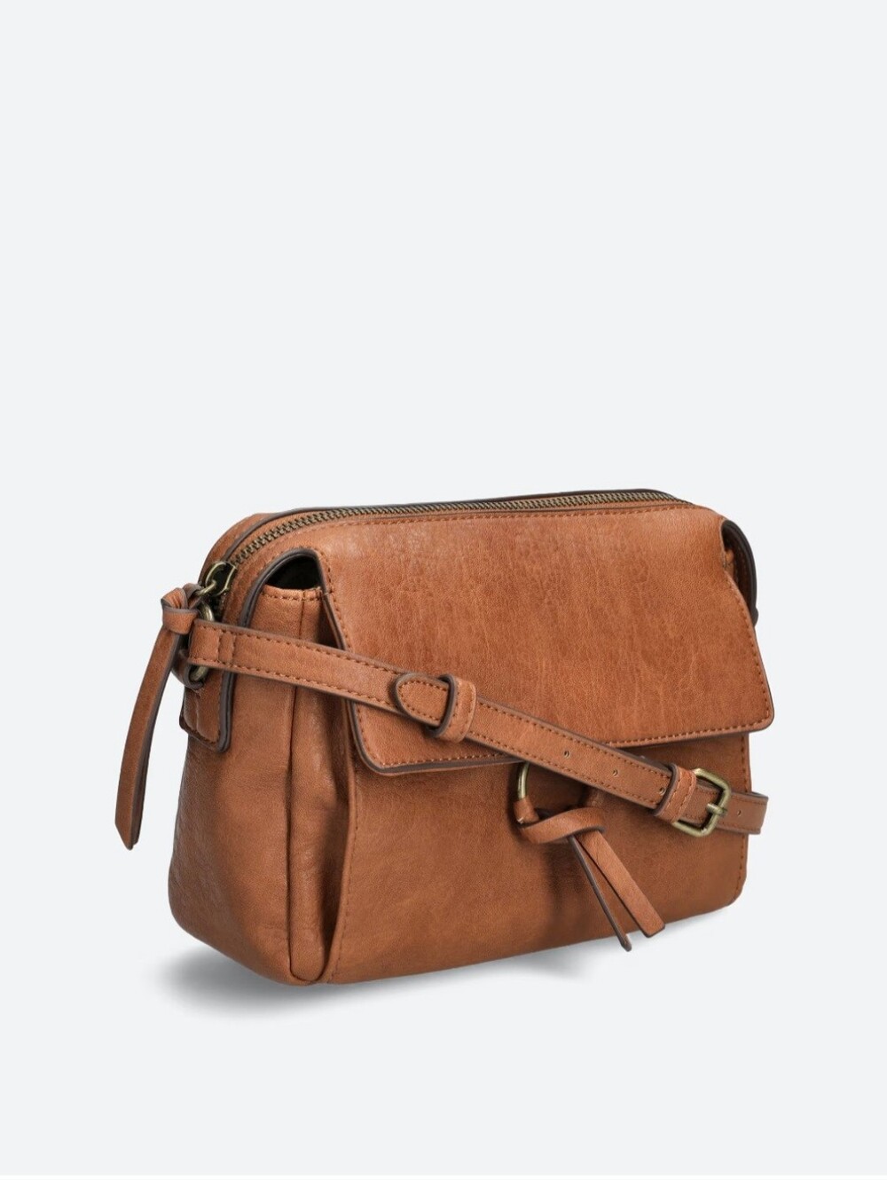 Brown Crossbody Purse With Ring Hardware